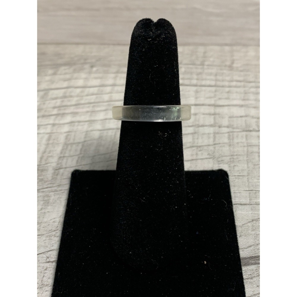Colorful Acrylic Ring - Transparent Resin Band Round Ring Clear